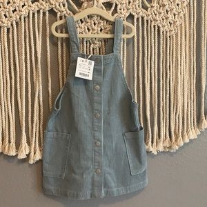 Zara girls blue corduroy dress. NWT Size 3-4